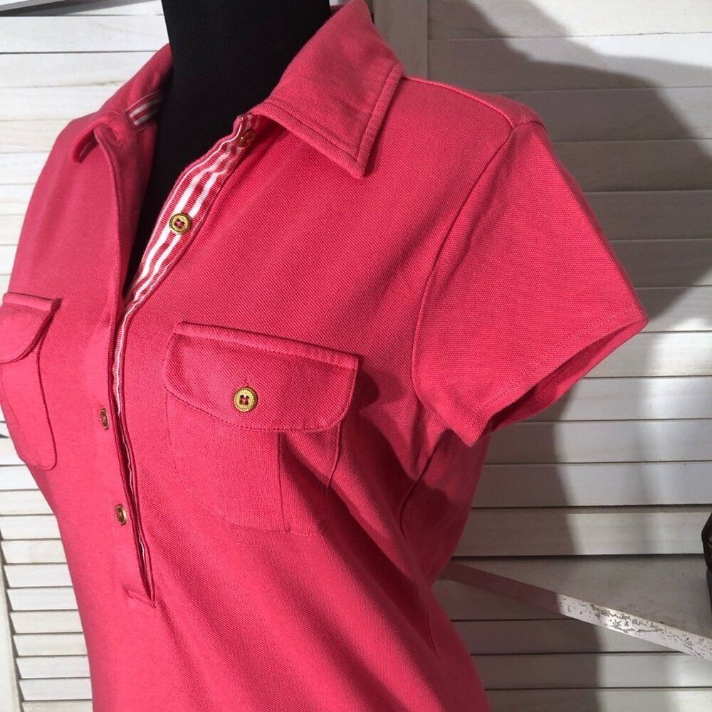 Polo Shirt tennis cotton preppy old money academy activewear athleisure sporty M - Picture 8 of 16